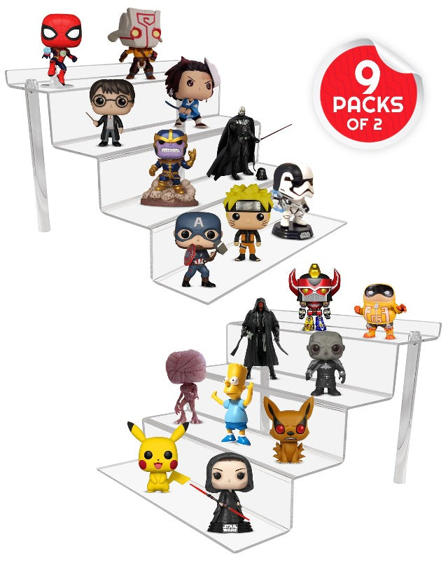 EVORETRO 4-Step Acrylic Display Stand for Action Figures | Riser RS6 Inch (Pack of 2)