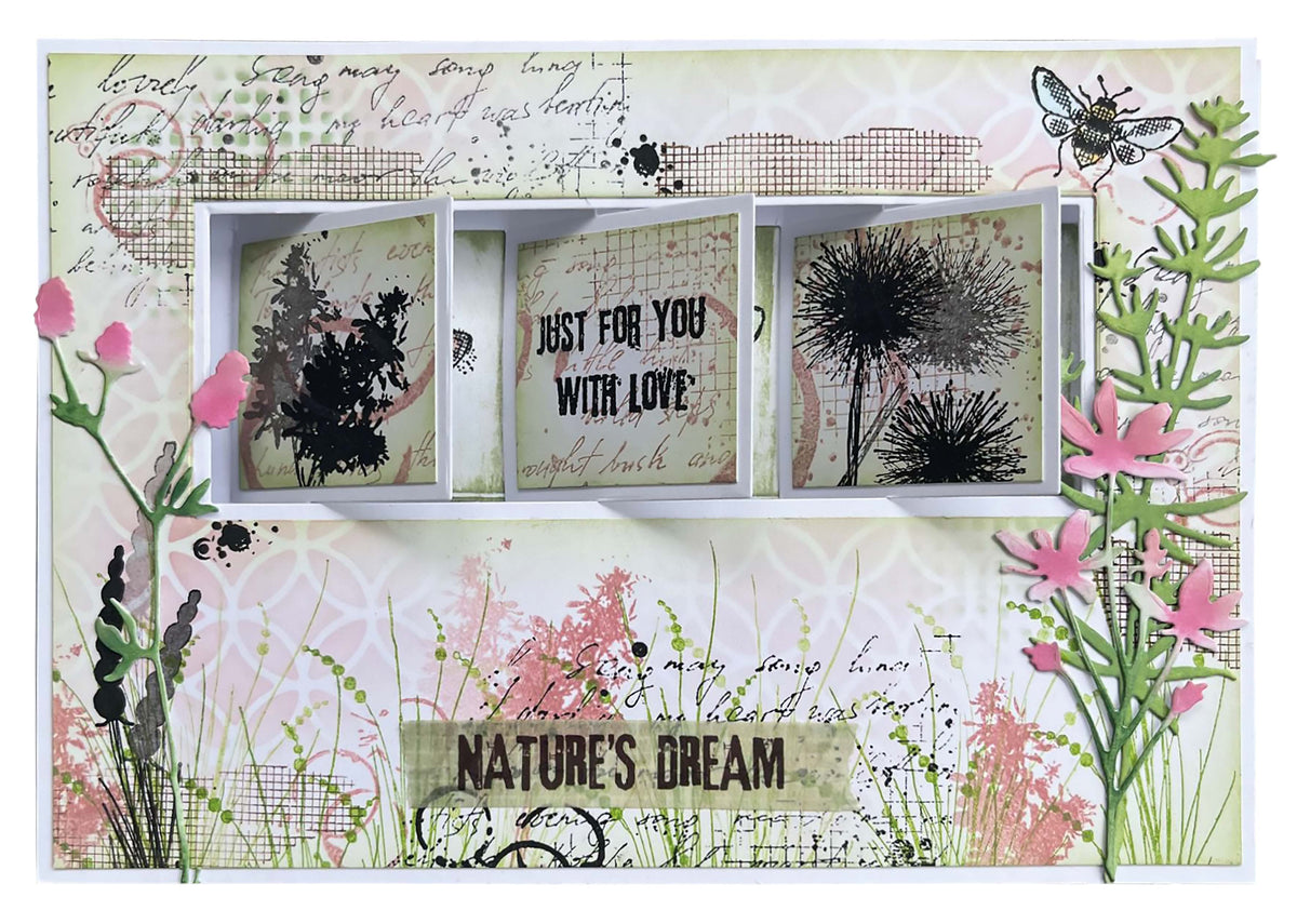HEN Matrices de découpe A5 Trio Flip Card Natures Dream 145x210x1mm 6 PC nr.708