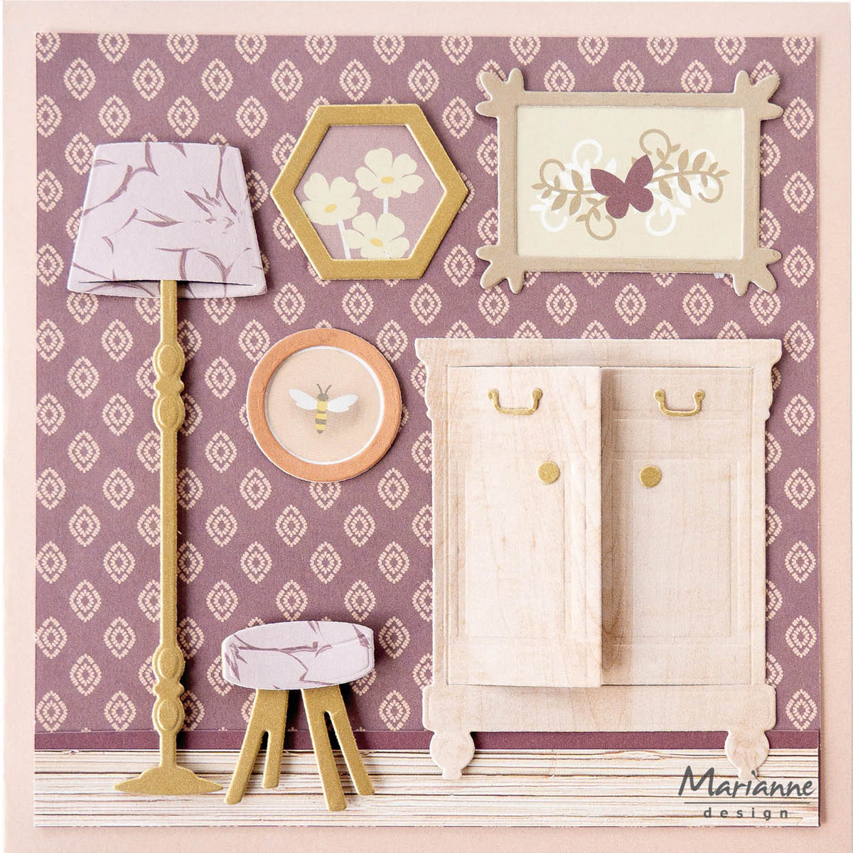 Marianne Design Collectables Die - Lampe et tabouret de Marleen
