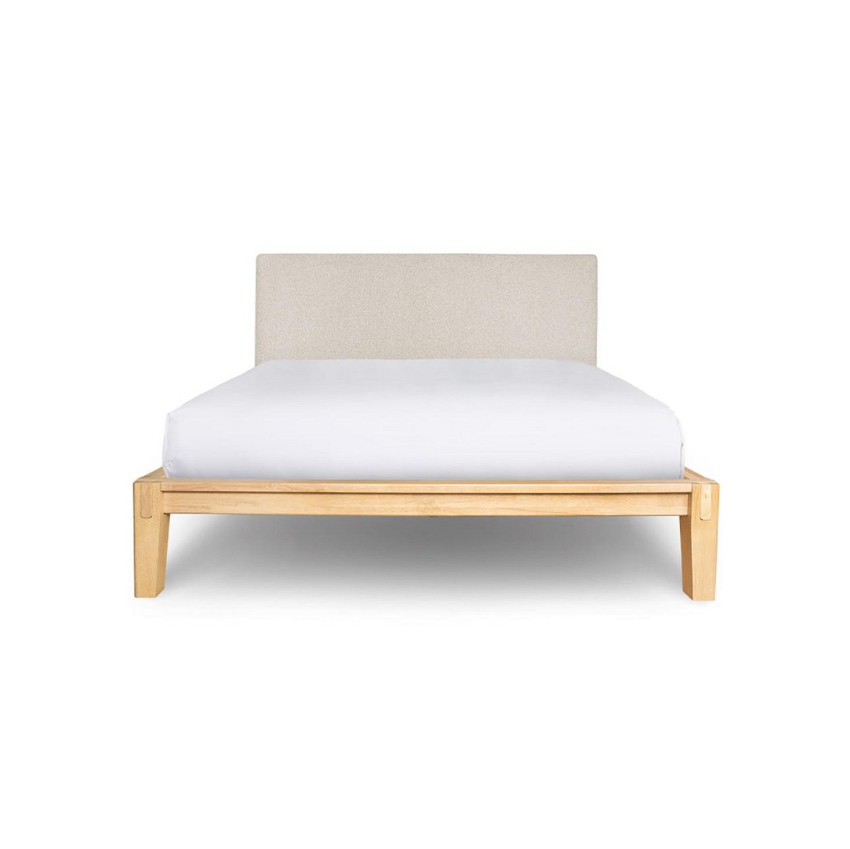 Lit King rembourré sans outils Luna - Beige