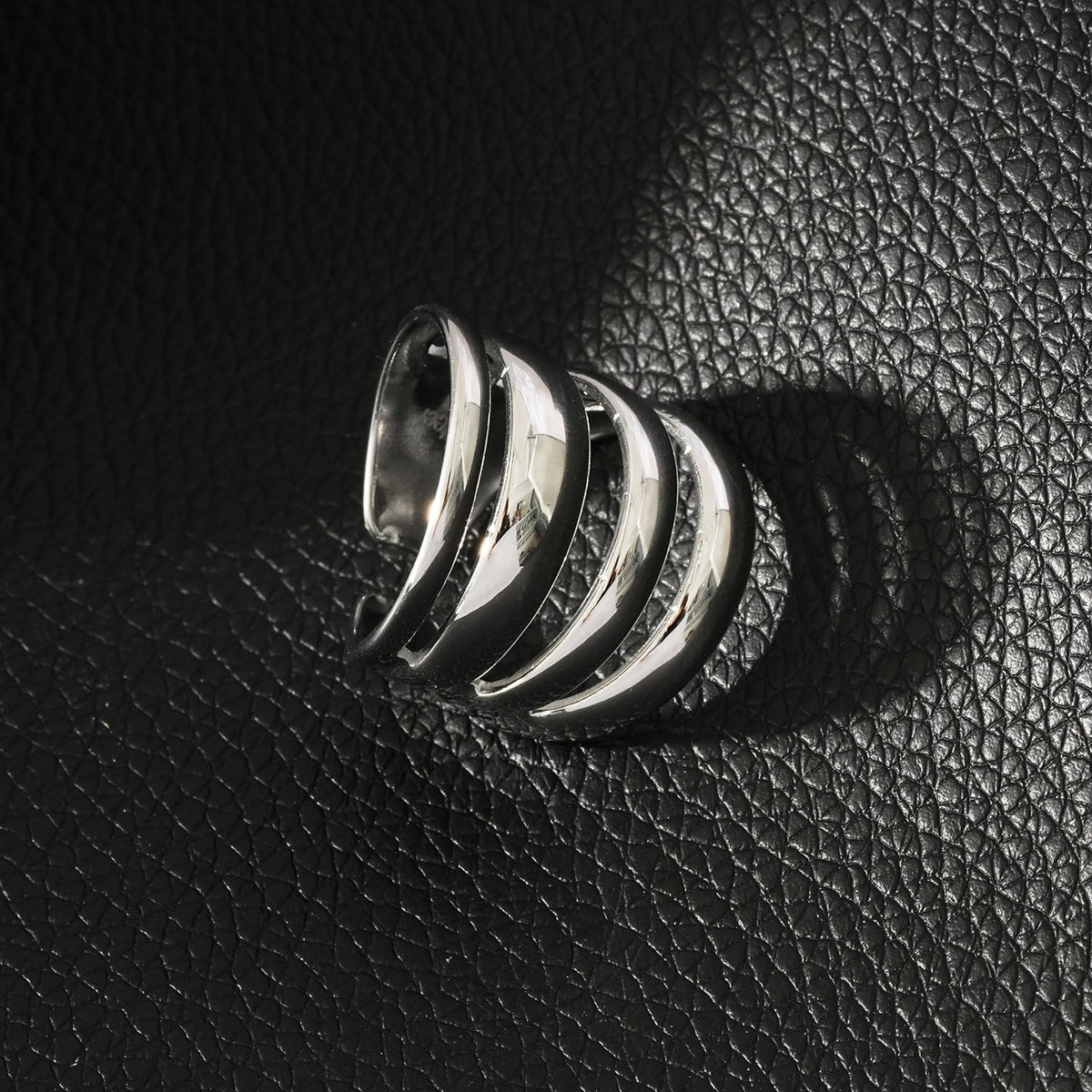 MAKET Silver(White Gold): Multi Stacked Four Rings in One
