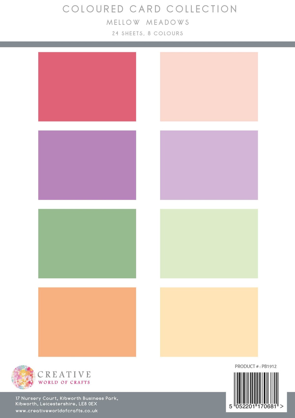 The Paper Boutique Collection de cartes aux couleurs Mellow Meadows