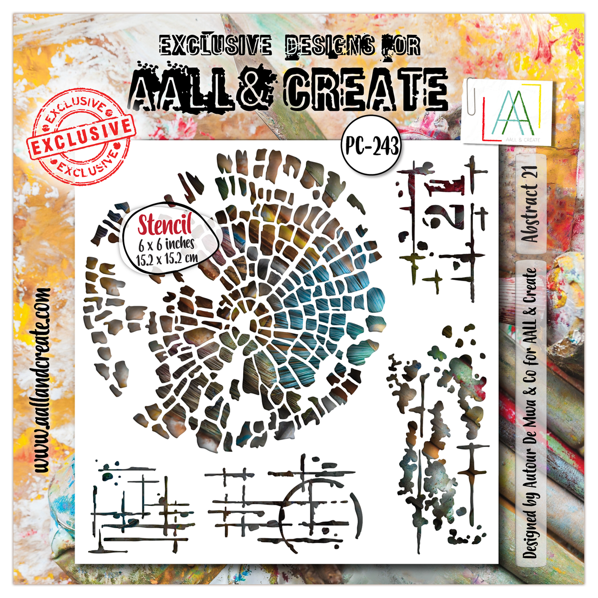 AALL et Create - Pochoir 15x15cm - Abstract 21