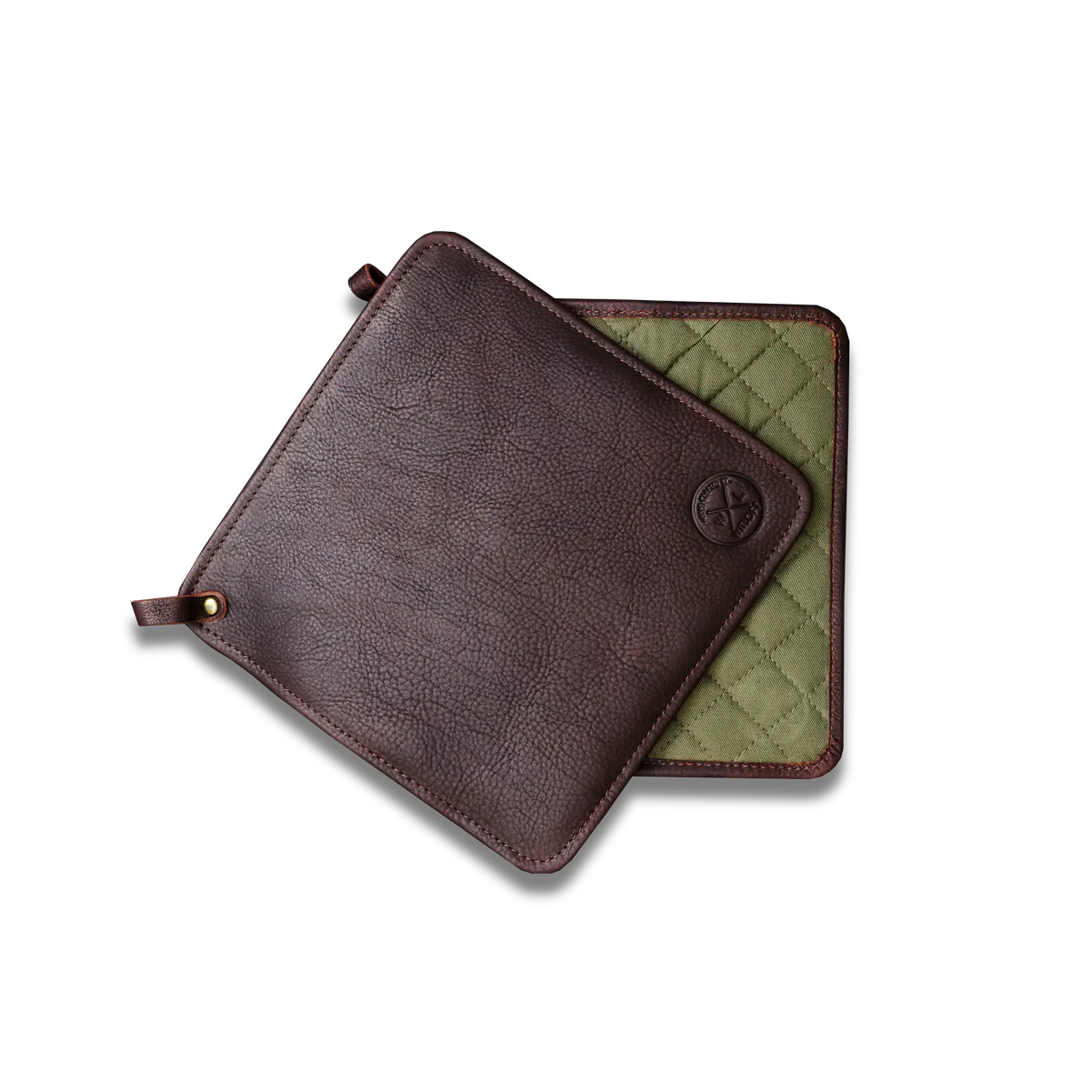 WITLOFT | Manique Set de 2pcs Cuir - Marron Foncé