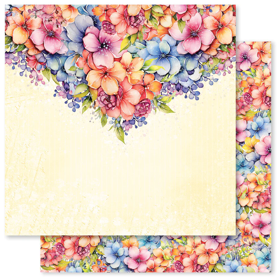 Lot de papier Rainbow Garden B 30x30 cm (12 pièces) 31488