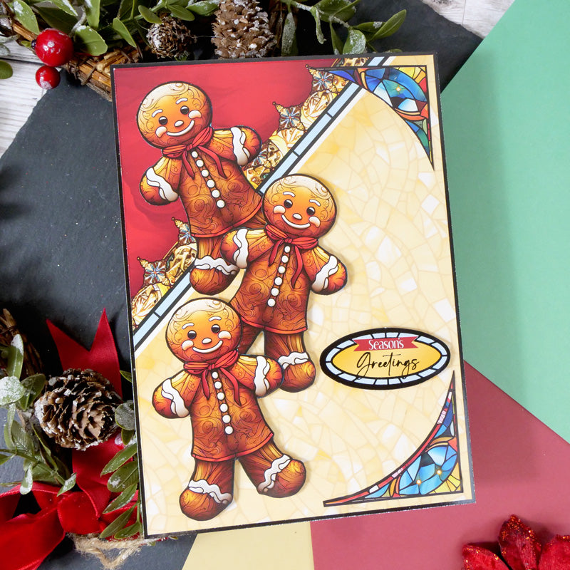 Collection de toppers de Noël de luxe en vitrail