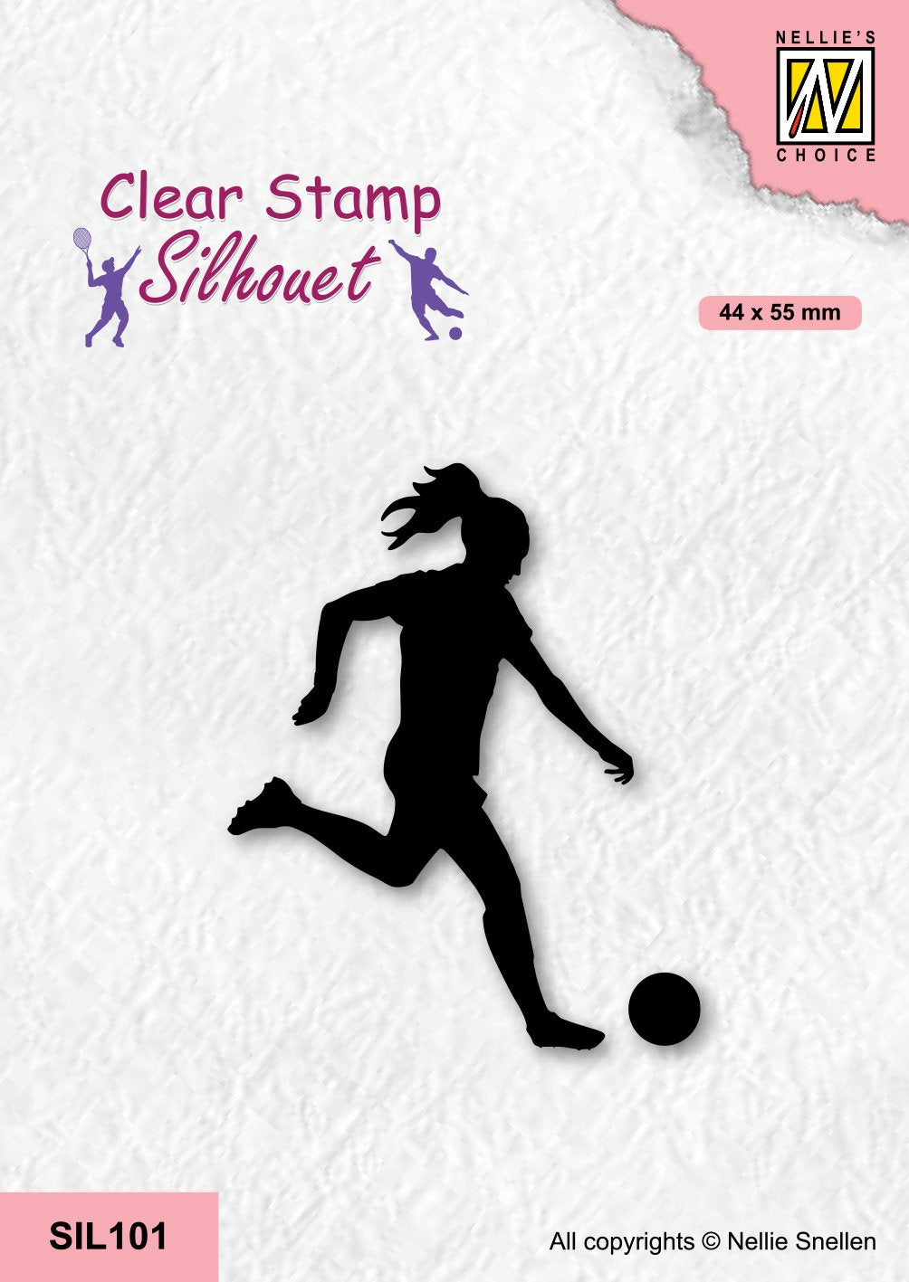 Nellie's Choice Tampon Transparent Silhouette Sports - Joueuse de Football