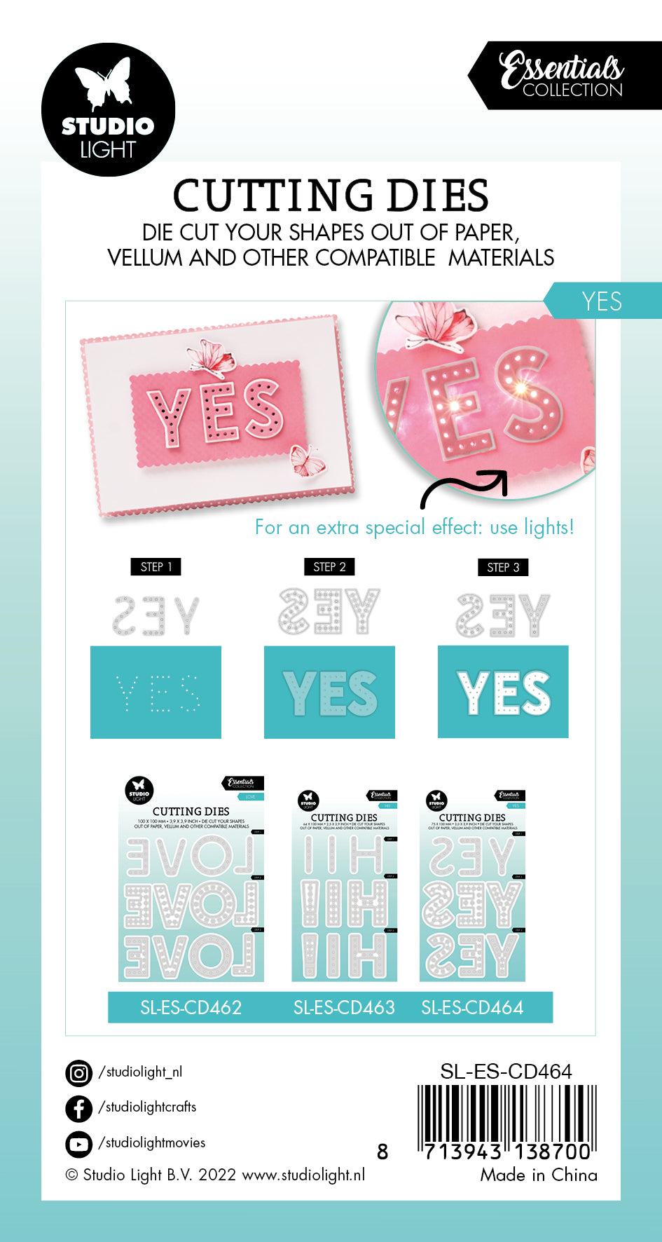 Matrices de coupe SL Yes Essentials 75x100x1mm 9 PC réf. 464