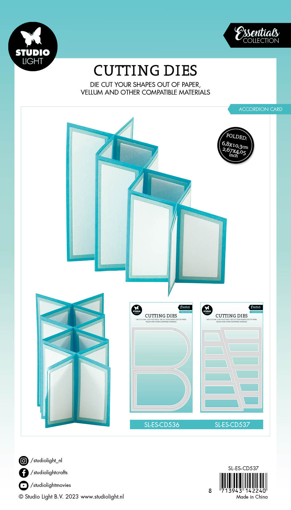 SL Matrices de découpe Essentiels Carte Accordéon 148x210x1mm 26 pcs réf.537