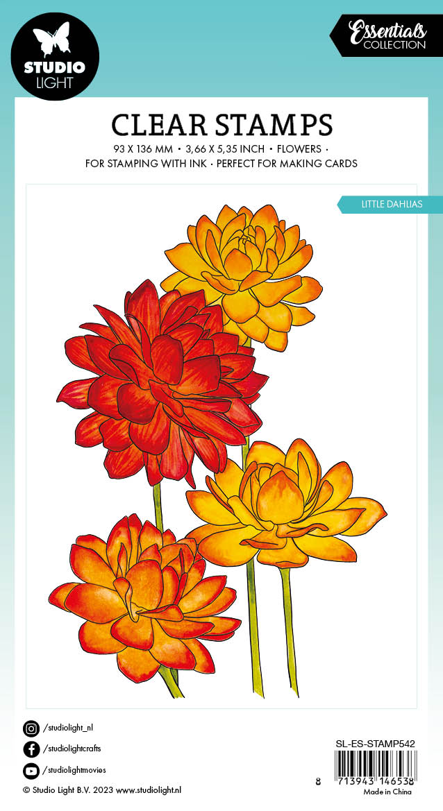 SL Tampon Transparent Petits Dahlias Essentiels 93x136x3mm 1 PC nr.542