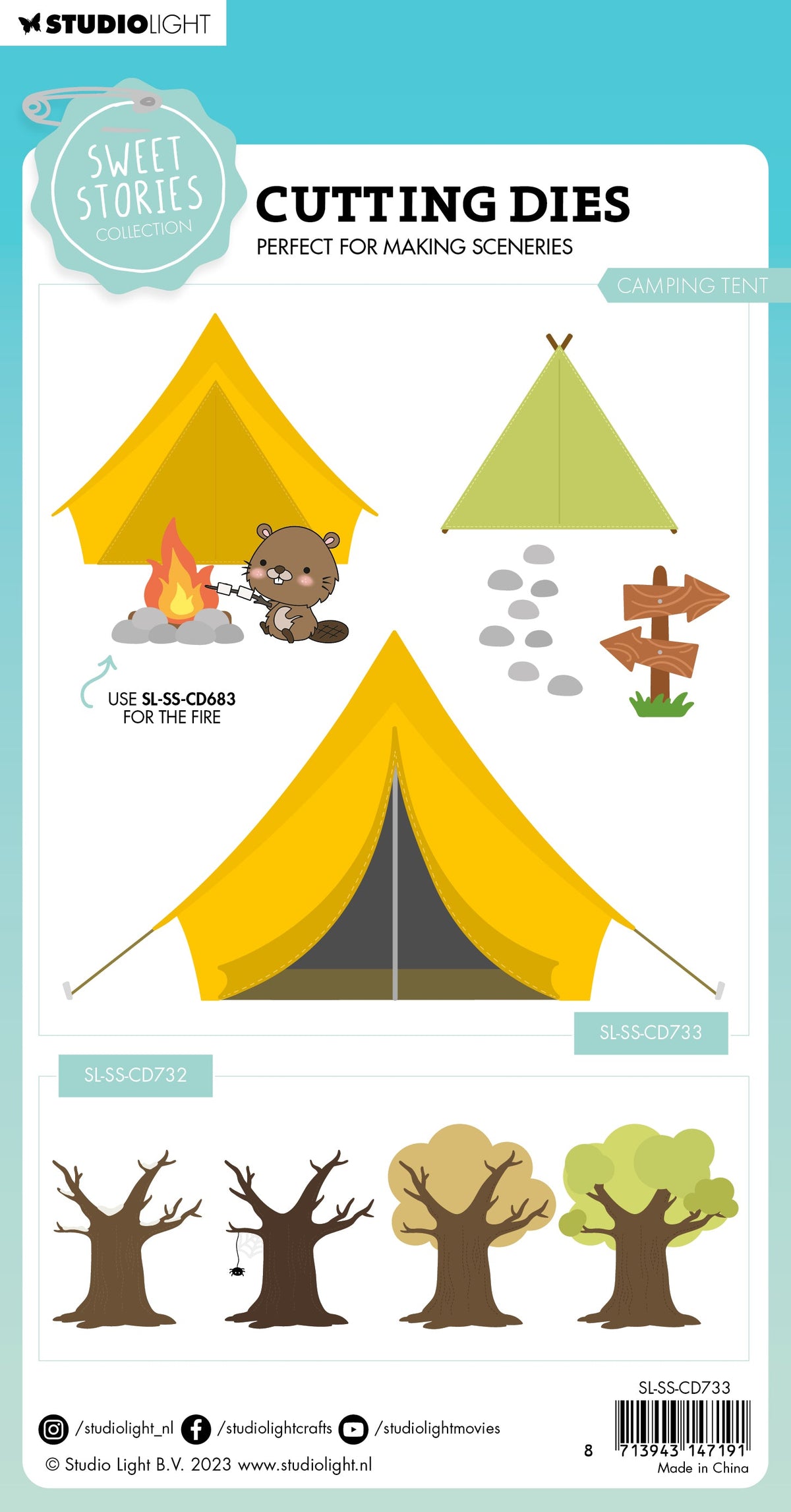 SL Matrice de Découpe Tente de Camping Douces Histoires 104x177x1mm 14 PC n°733
