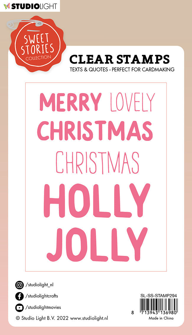 SS Tampon Transparent Citations Grande Holly Jolly Douces Histoires 148x105x3mm 6 PC nr.294