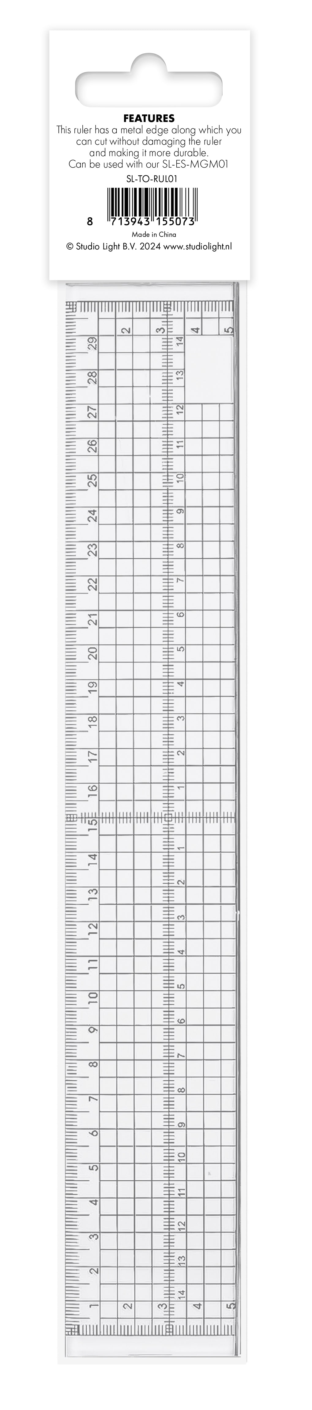 Règle métallique de 30 cm SL Outils Essentiels 1 pièce
