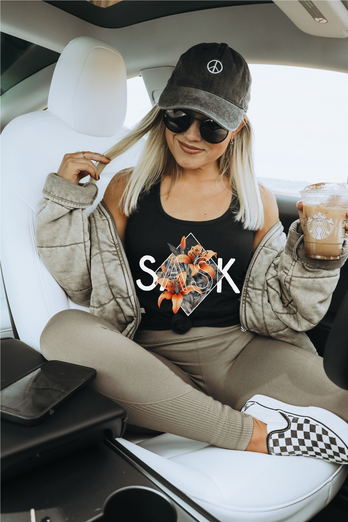 Débardeur Sask Diamond pour femme | Vêtements de la Saskatchewan
