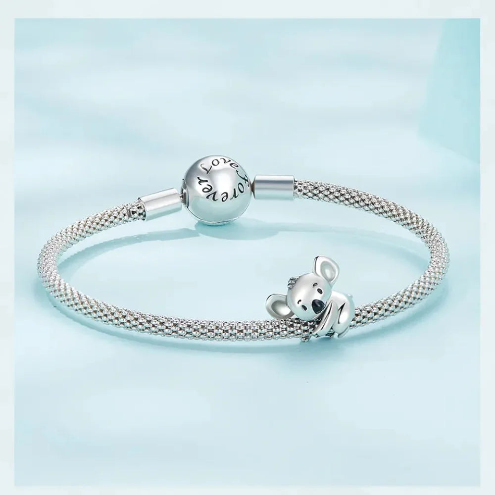 Pendentif Chien Argent Sterling 925 Véritable pour Bracelet - Caniche Teckel