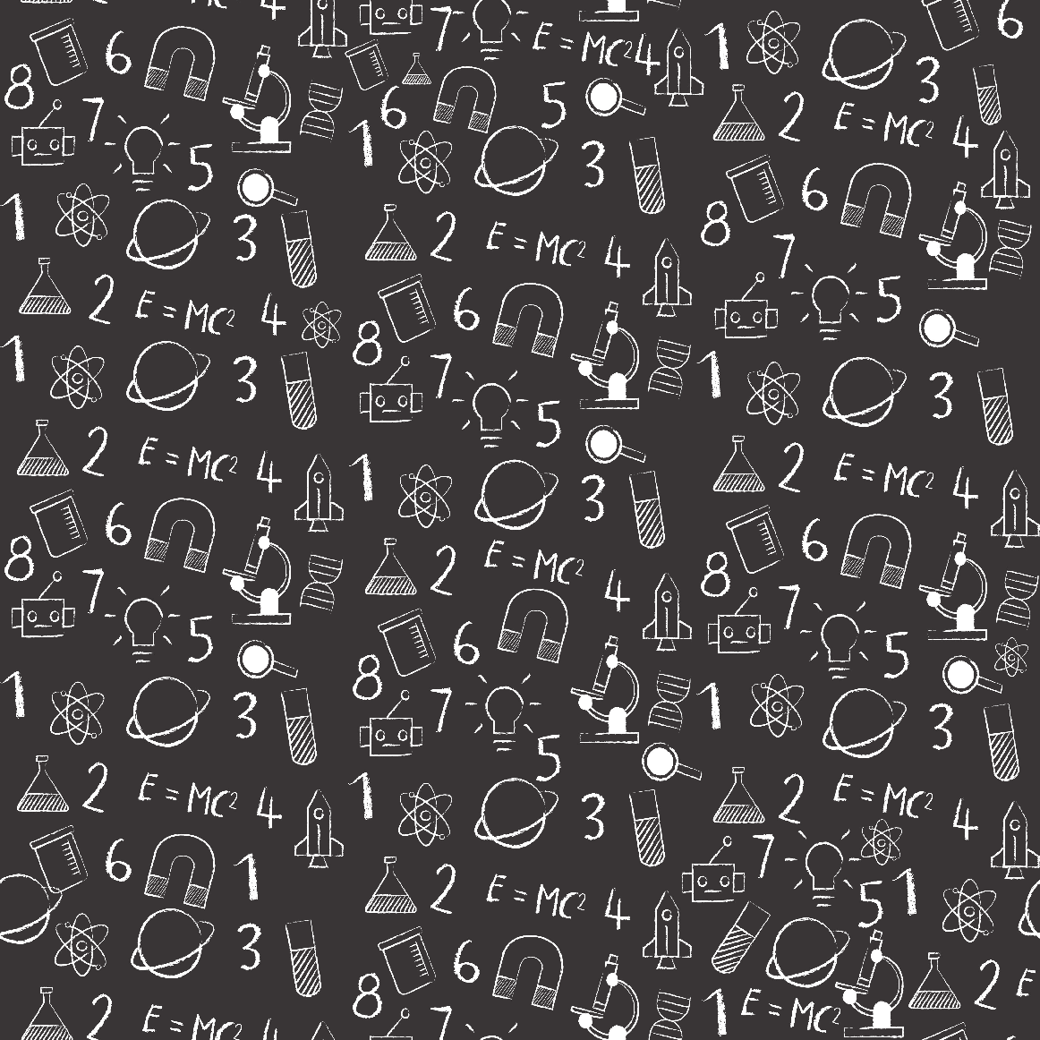 Craft HTV Back to School - Science Print in Blackboard Pattern