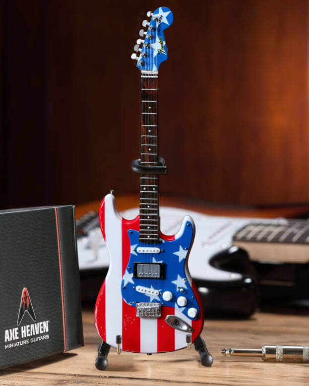Fender™ Stars N' Stripes Flag Strat™ Guitar Replica - Wayne Kramer