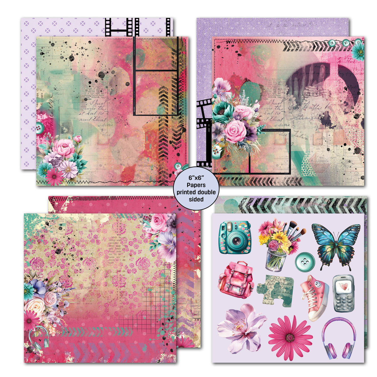Pack de papier 3Quarter Designs Teenage Dream 6x6