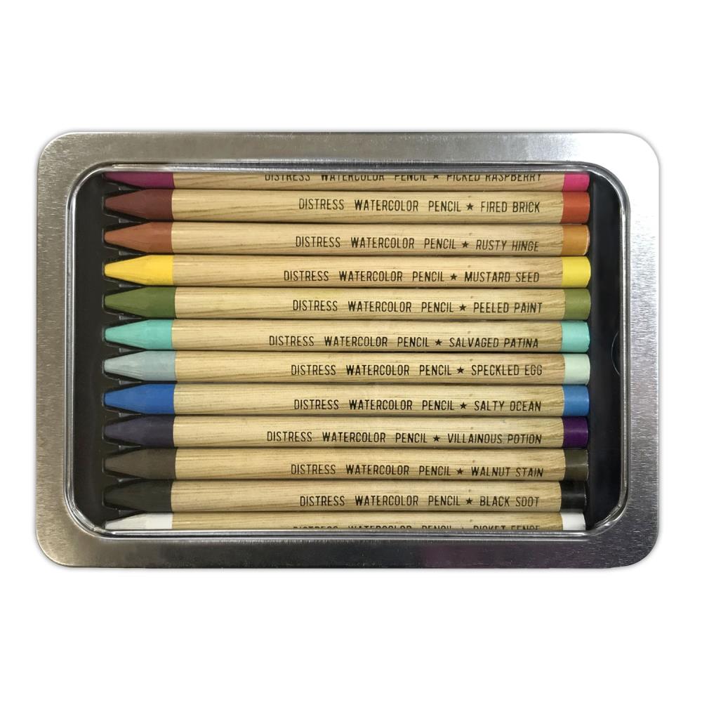 Crayons aquarelle Tim Holtz Distress 12/Paquet Ensemble 1