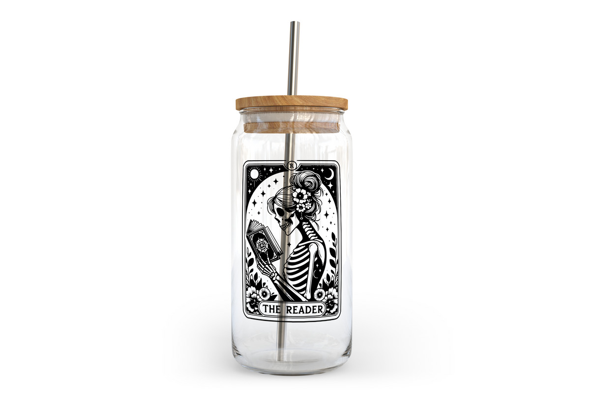 The Reader Glass Can with Bamboo Lid | Bookish