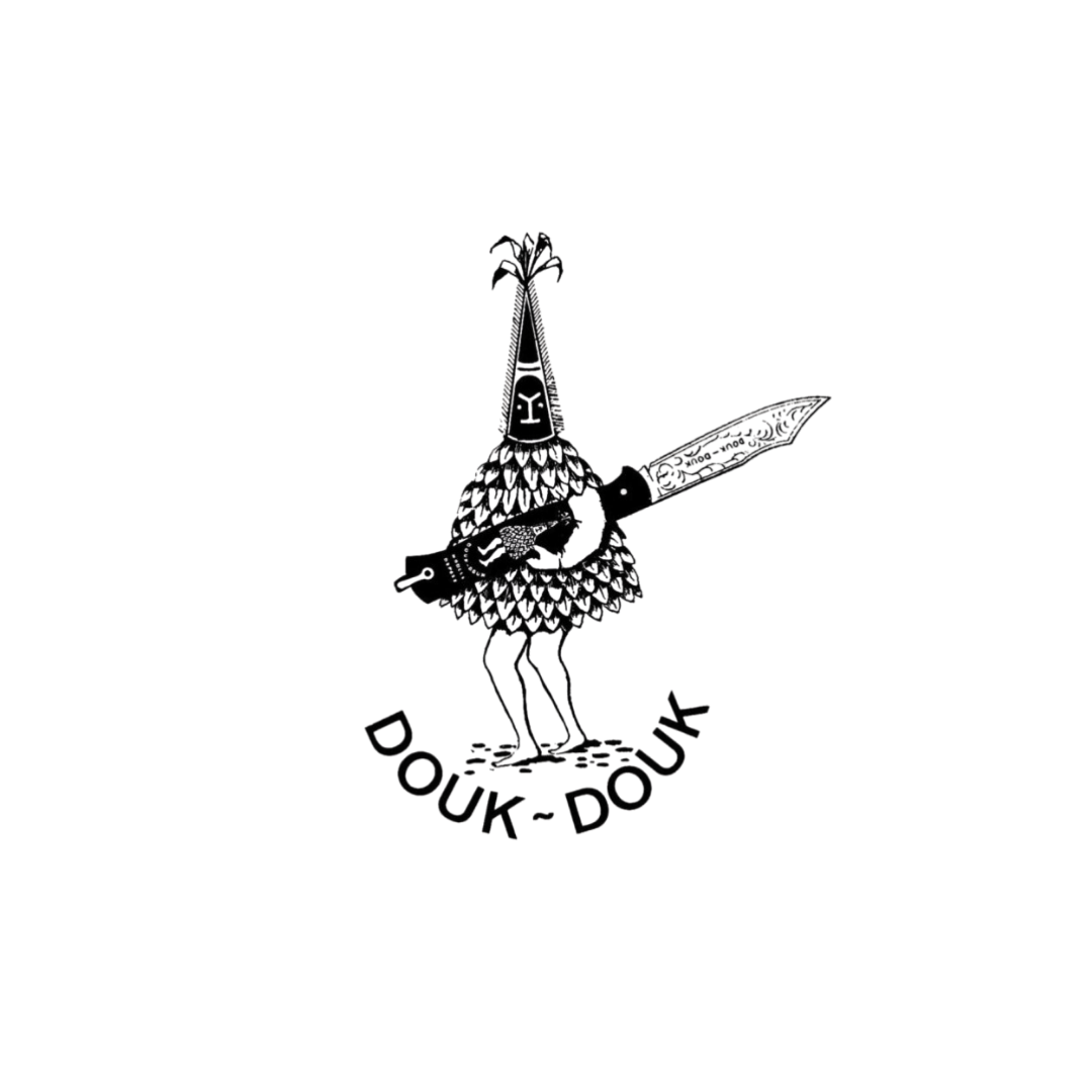 Couteau de poche utilitaire Douk-Douk 200 mm, lame en acier inoxydable, manche chromé