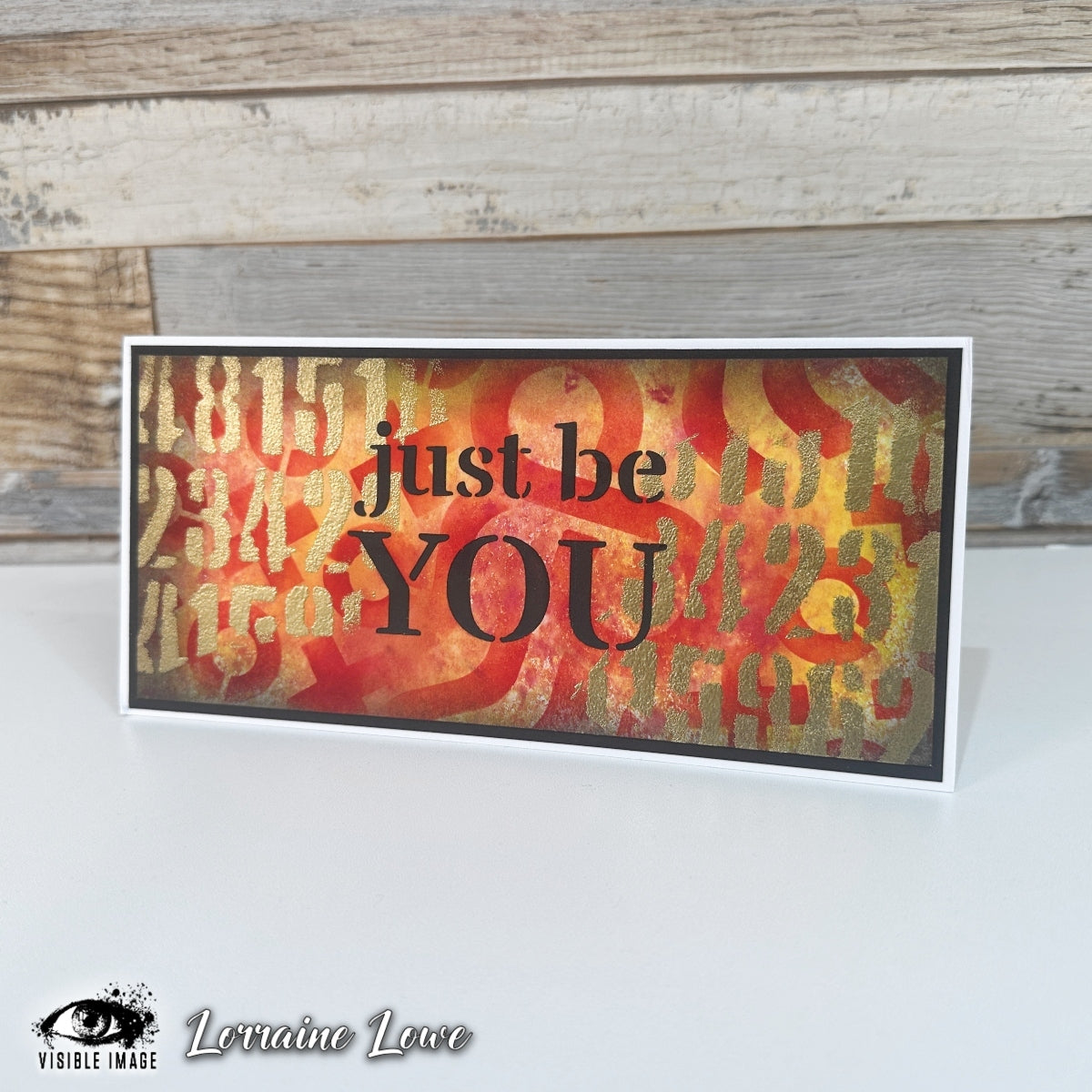 Visible Image Just Be You Pochoir - 4 x 4