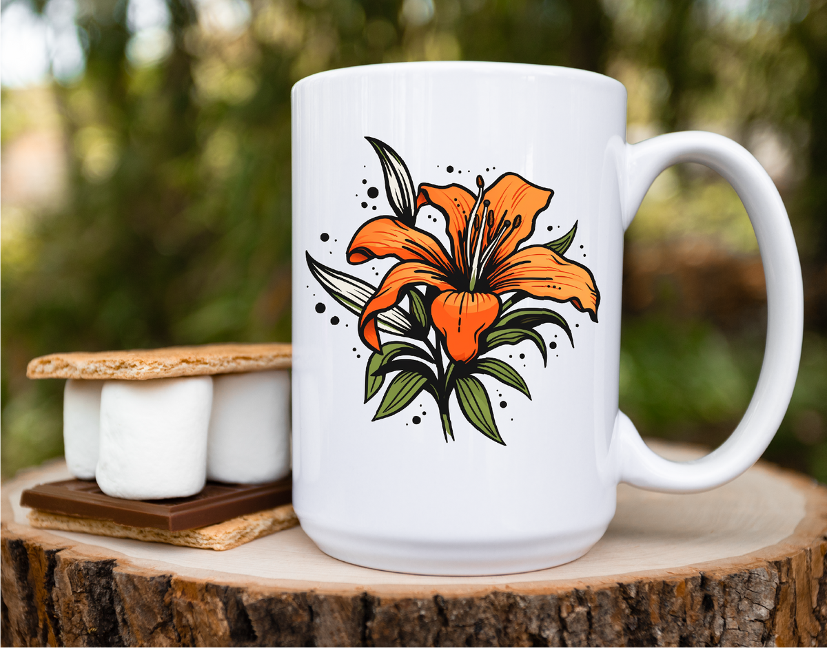 Tasse en céramique vintage Lily de la Prairie | Tasse Saskatchewan