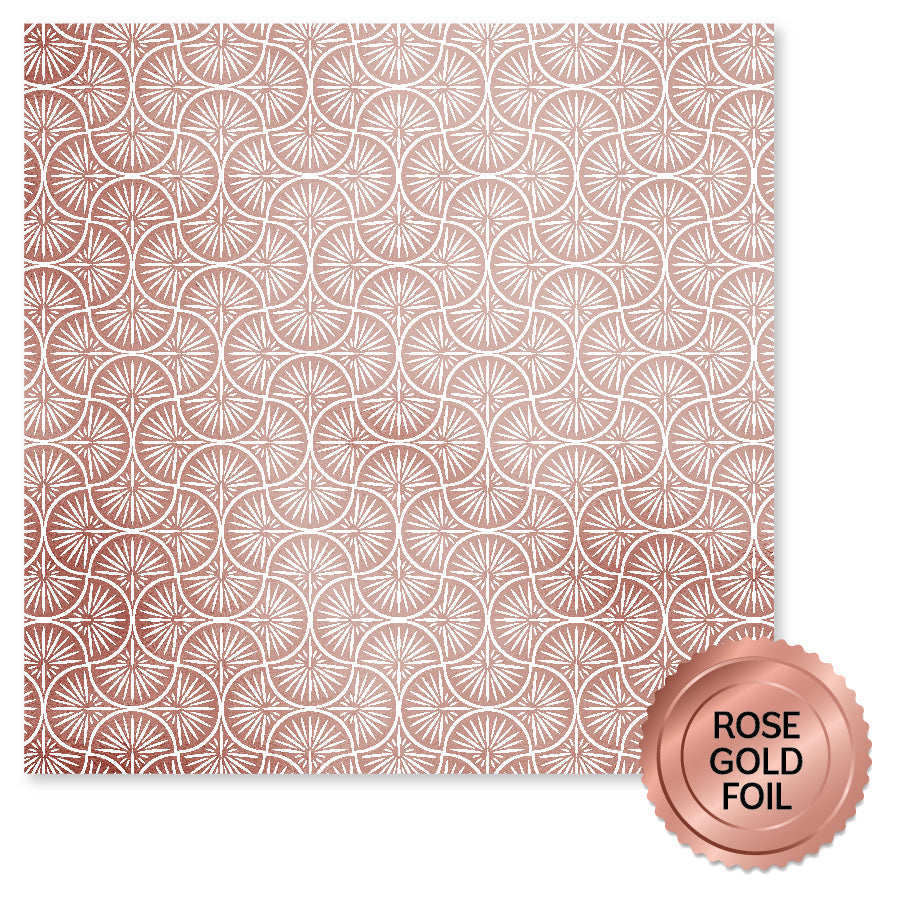 Papier aluminium or rose "Wedding Joy" 30,5 x 30,5 cm (lot de 6) 34560