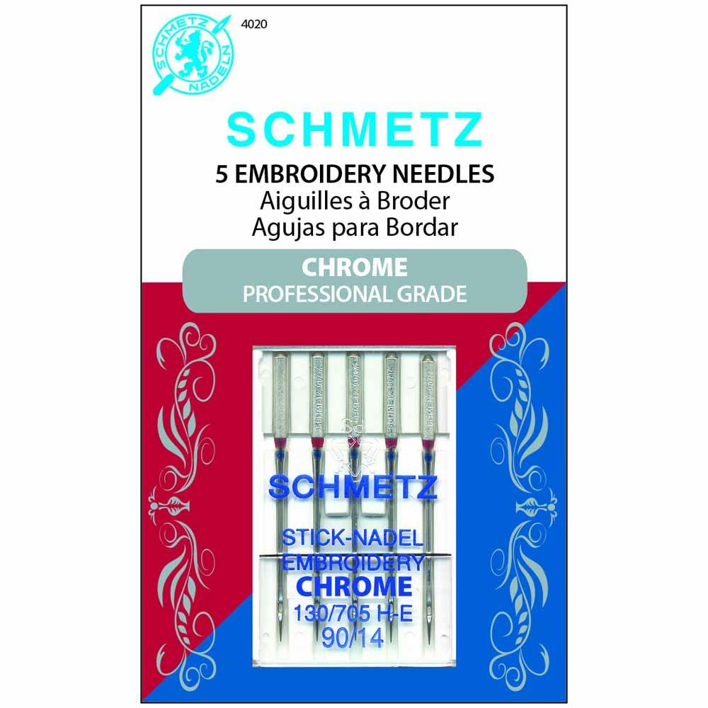 SCHMETZ #4020 Chromée Broderie - 90/14 - 5 aiguilles