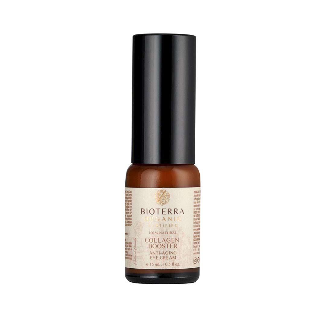 Bioterra Organic Collagen-Boosting Anti-Aging Eye Cream – 15 ml | Brightens & Hydrates Delicate Eye Area
