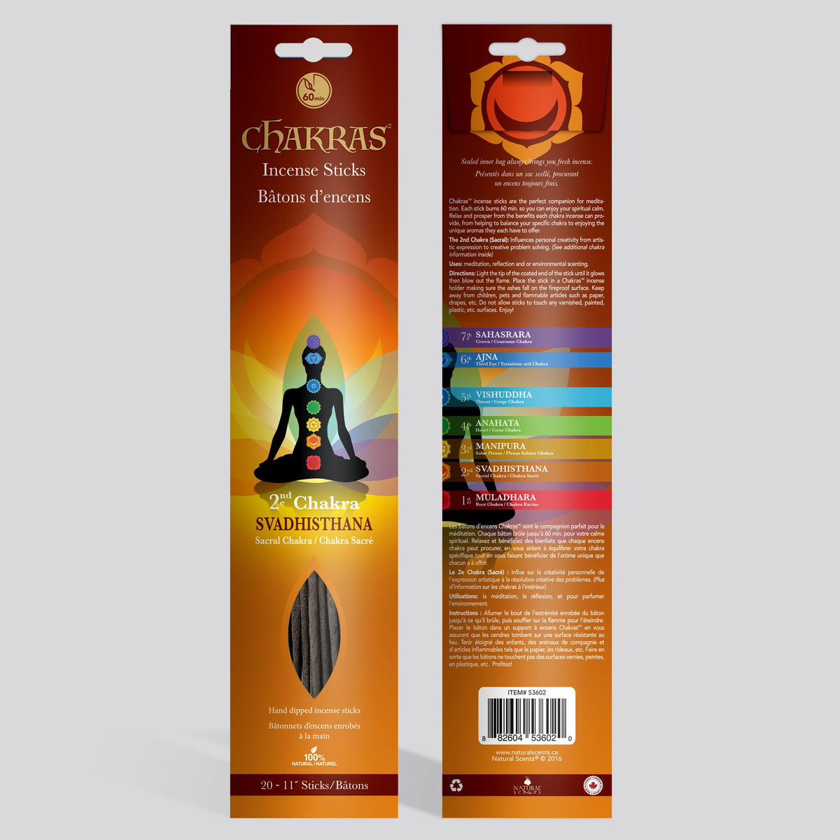 Encens Chakras® #02 Bâtonnets d'encens Svadhisthana