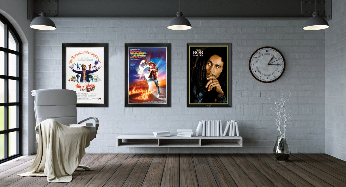 PRINCE DANS PURPLE RAIN - REPRODUCTION DE FILM CLASSIQUE ENCADRÉE (85 CM X 59,7 CM)