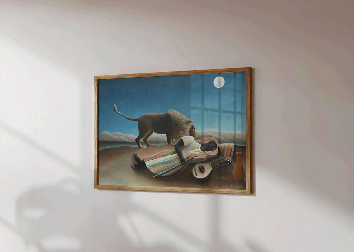 Henri Rousseau - La Bohémienne endormie | Art célèbre (disponible encadré à la main ou sans cadre)