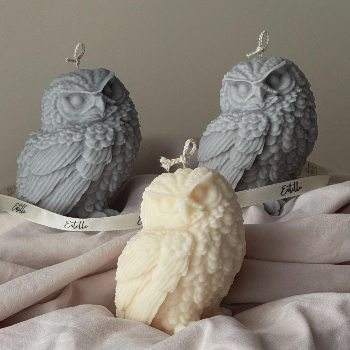 Bougie de soja en forme de hibou : bougie pilier faite à la main, décoration d'intérieur
