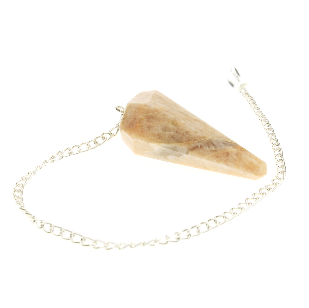 Cream Moonstone Pendulum 6 Facet & Bead - 3 Pack