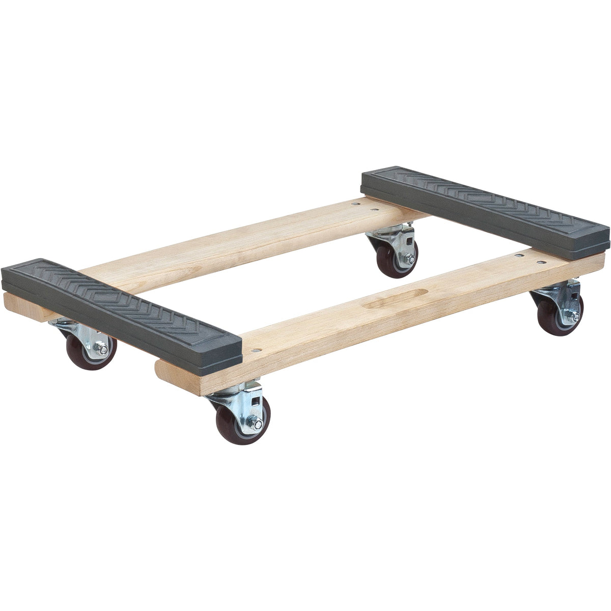 Rubber Ends Hardwood Dolly, Wood Frame, 18" W x 24" D x 7" H, 1400 lbs. Capacity
