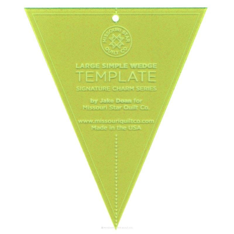 Gabarit Missouri Star Grand Simple Wedge pour Carrés de 10 po