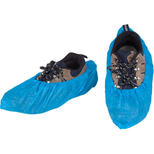 Surchaussures CPE, Grande, Polyéthylène, Bleu