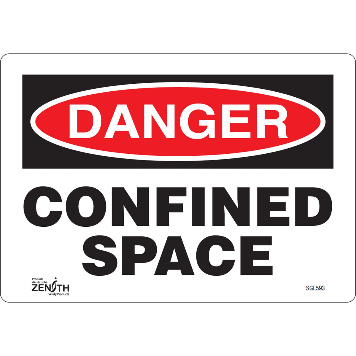 Panneau "Espace confiné"
