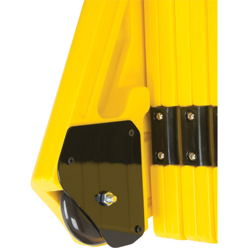 Barrière mobile portative, 101,6 cm H x 3,96 m L, jaune