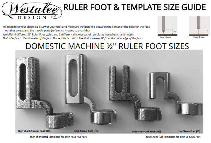 Westalee by Sew Steady - Kit de démarrage pied presseur pour règle de piquage