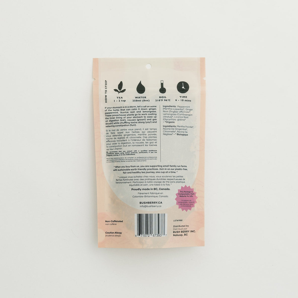 Tisane apaisante bio pour l'estomac