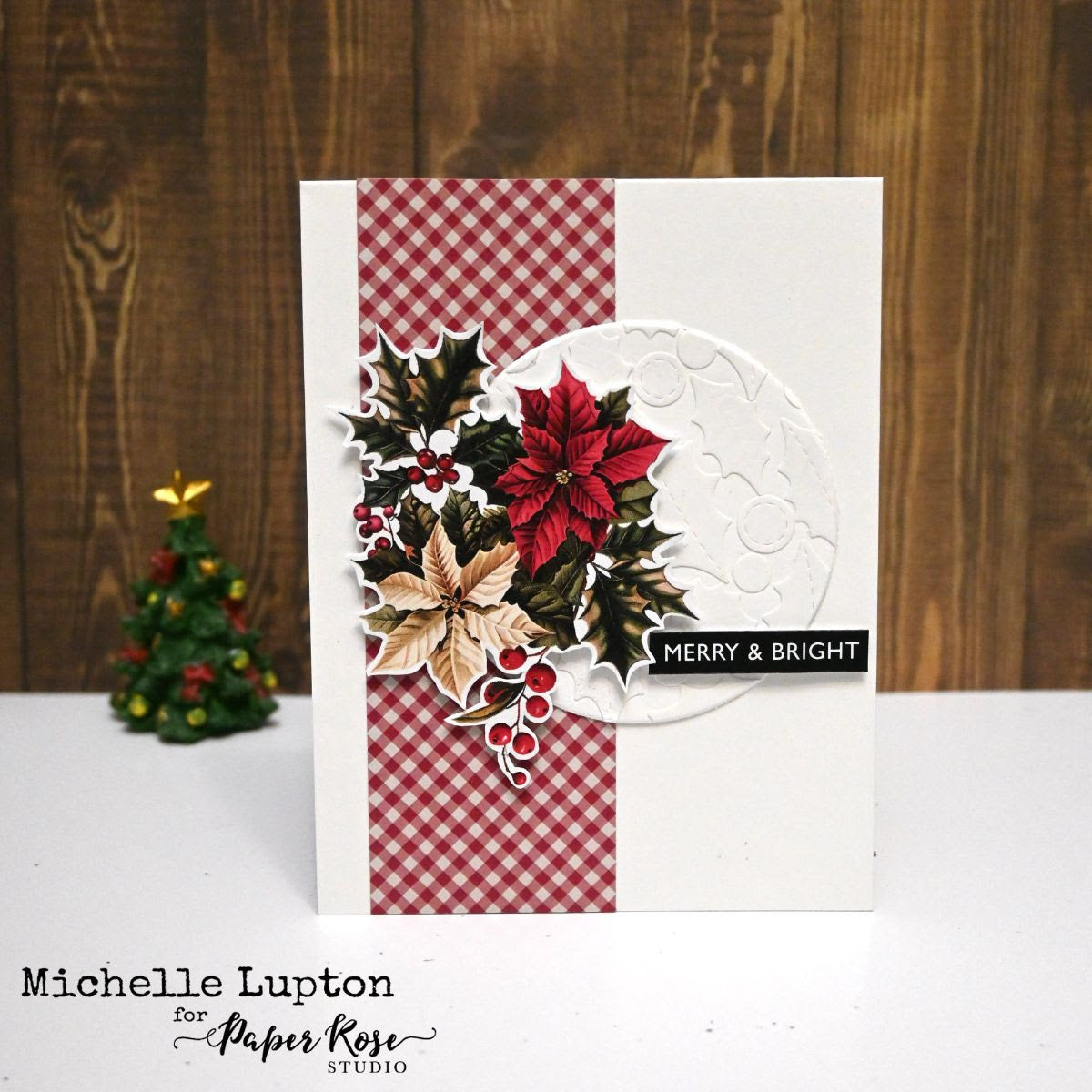Bloc de papiers décoratifs Holly de Noël à découper 35166