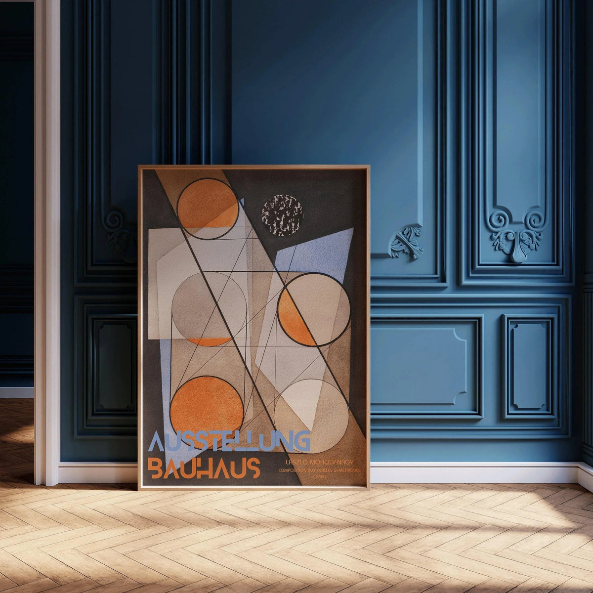 Affiche d'exposition Bauhaus : Impression d'art géométrique de László Moholy-Nagy
