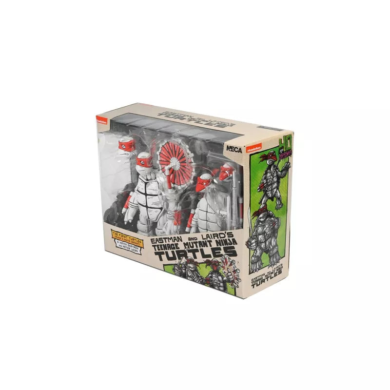 NECA Teenage Mutant Ninja Turtles Black and White First Turtles 7" Action Figures - 2pk