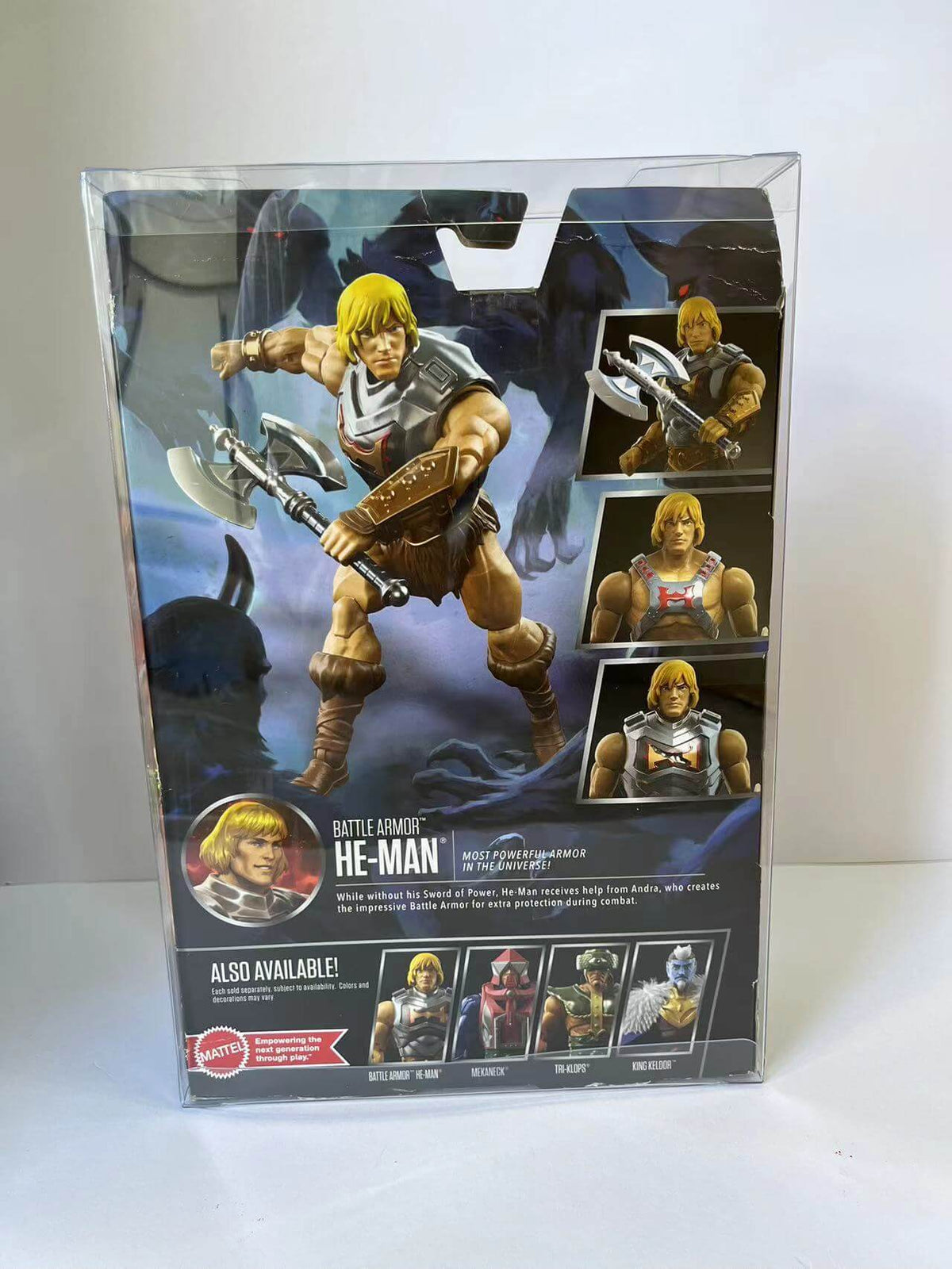 EVORETRO Display Case Protector for Master of The Universe Revelation Battle Armor 18.3x7.2x27 with Hanger pack of 10