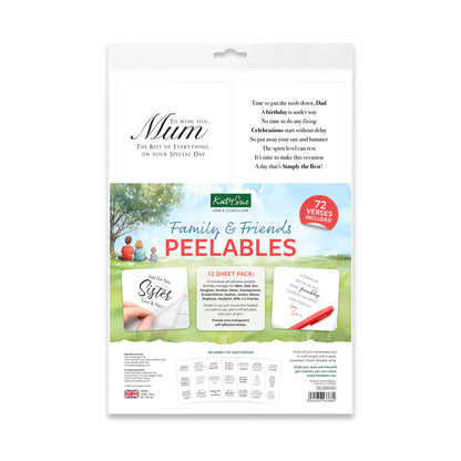 Family & Friends Peelables, 72 Stickers