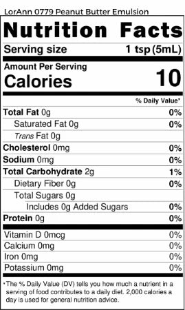 Émulsion de Pâtisserie au Beurre d'Arachide (Sans Arachides) - 4 oz, 16 oz, 1 Gallon, 5 Gallons - Émulsions de Pâtisserie Canada - Livraison Gratuite au Canada pour les Commandes de Plus de 199 $ CA