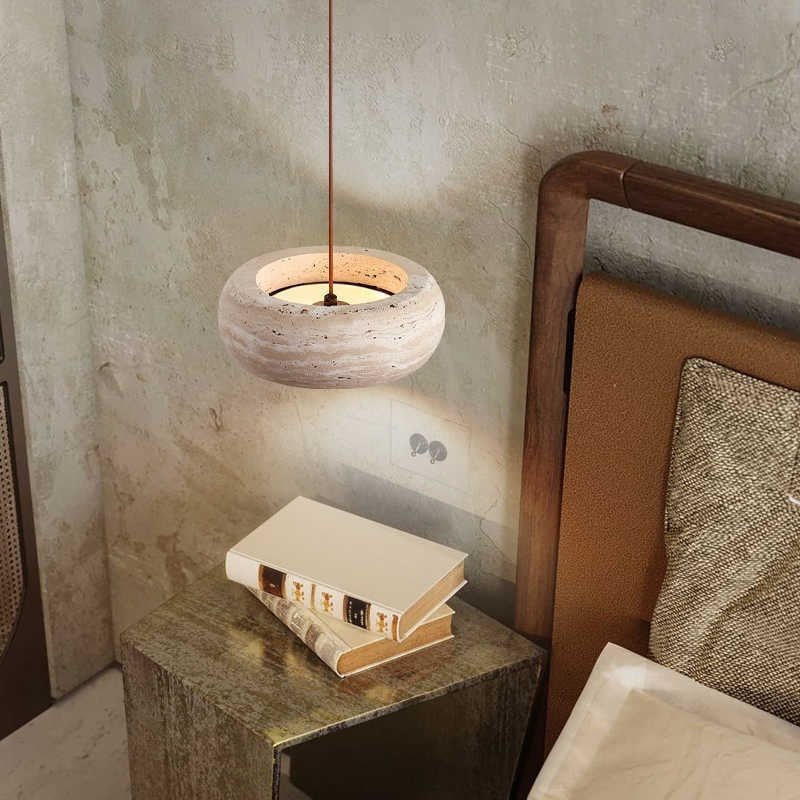 Wabi-Sabi Pendant Light – Minimalist Vintage Bedroom Bedside Hanging Lamp