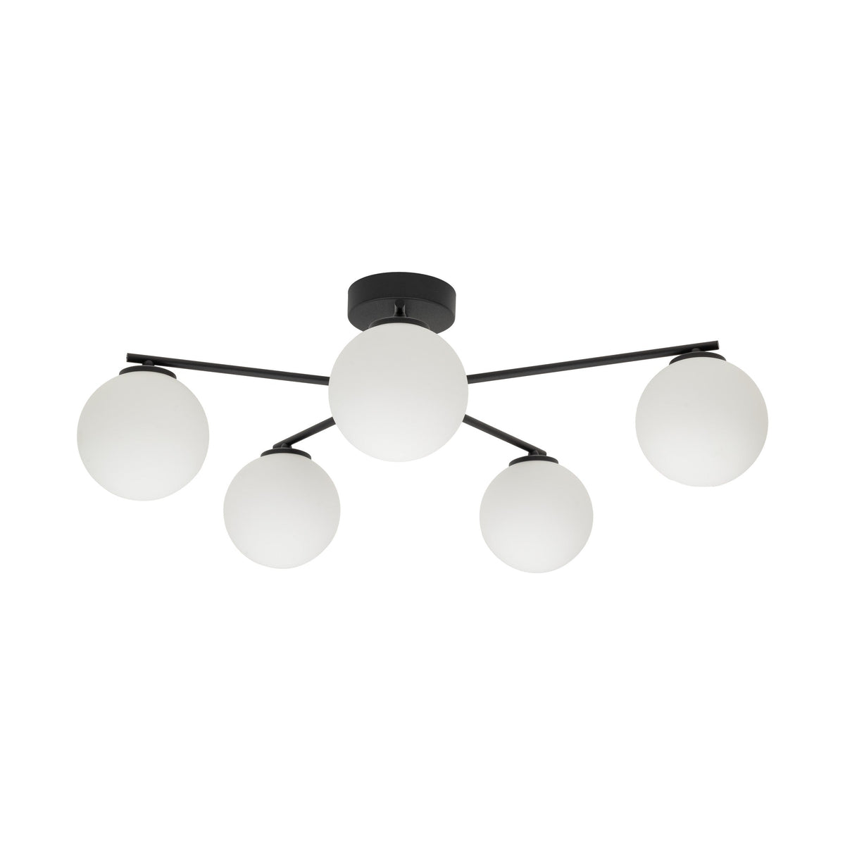 Plafonnier scandinave noir ELTON pour salon, chambre et couloir